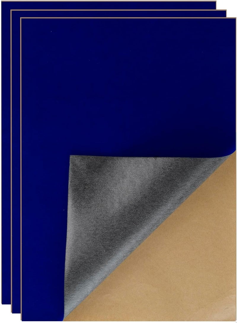YaoHui 3PCS Self Adhesive Felt Sheets, Peel & Stick A4 Size (8.3" x 11.8", Blue) - Image 1